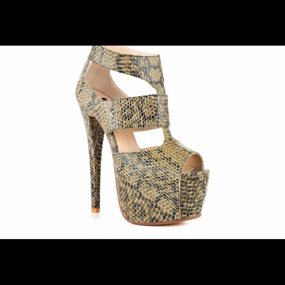 Nyla Lexie Snakeprint Heels